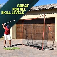 Vista 5 de GoSports Red para practicar golf – Elige entre tamaños enormes de red de 10 x 7 pies o 7 x 7 pies – Rango de conducción personal