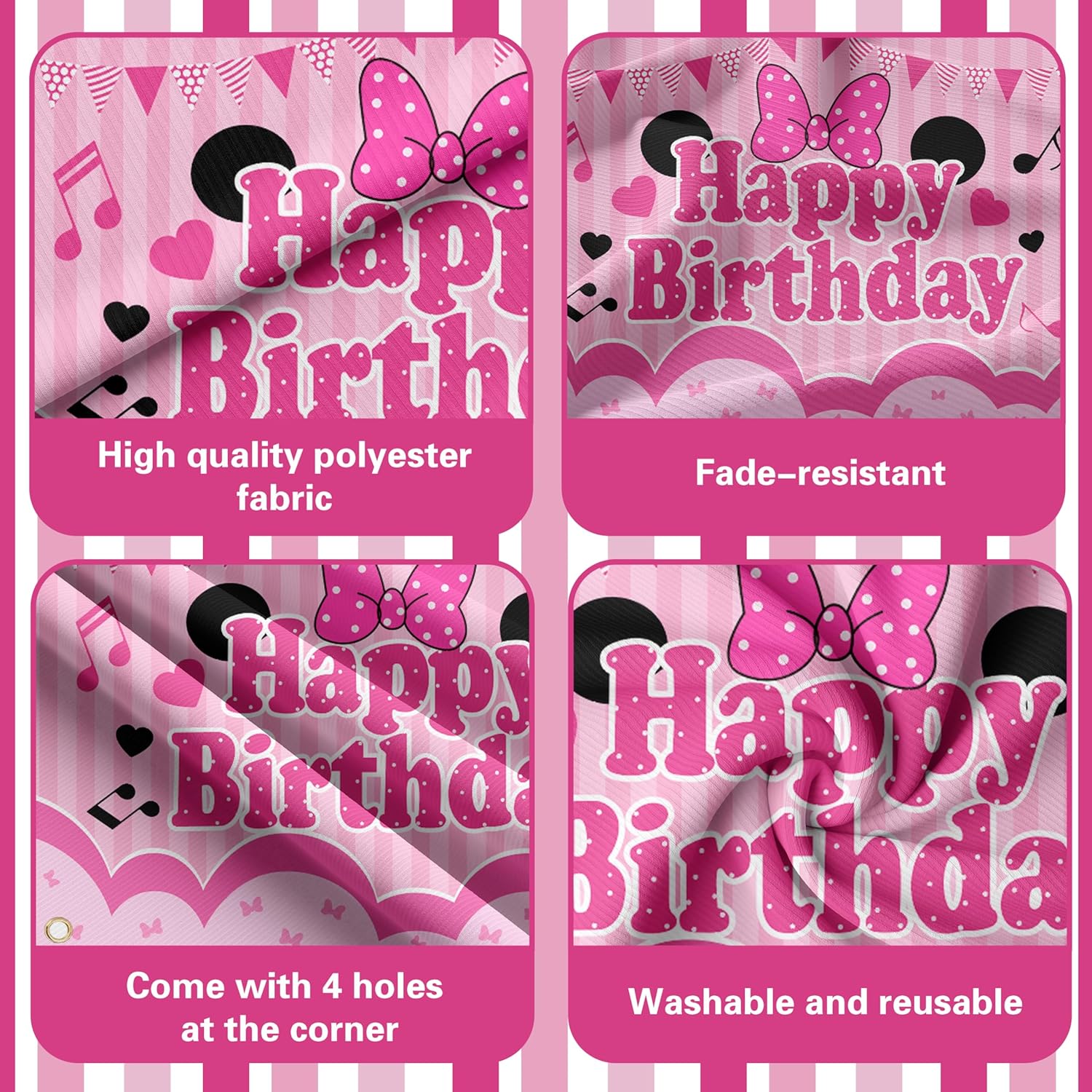 Pink Birthday Party Supplies - Pink and Black Balloon Arch Garland Kit Decorations,Backdrop for boys Kids - Image 4