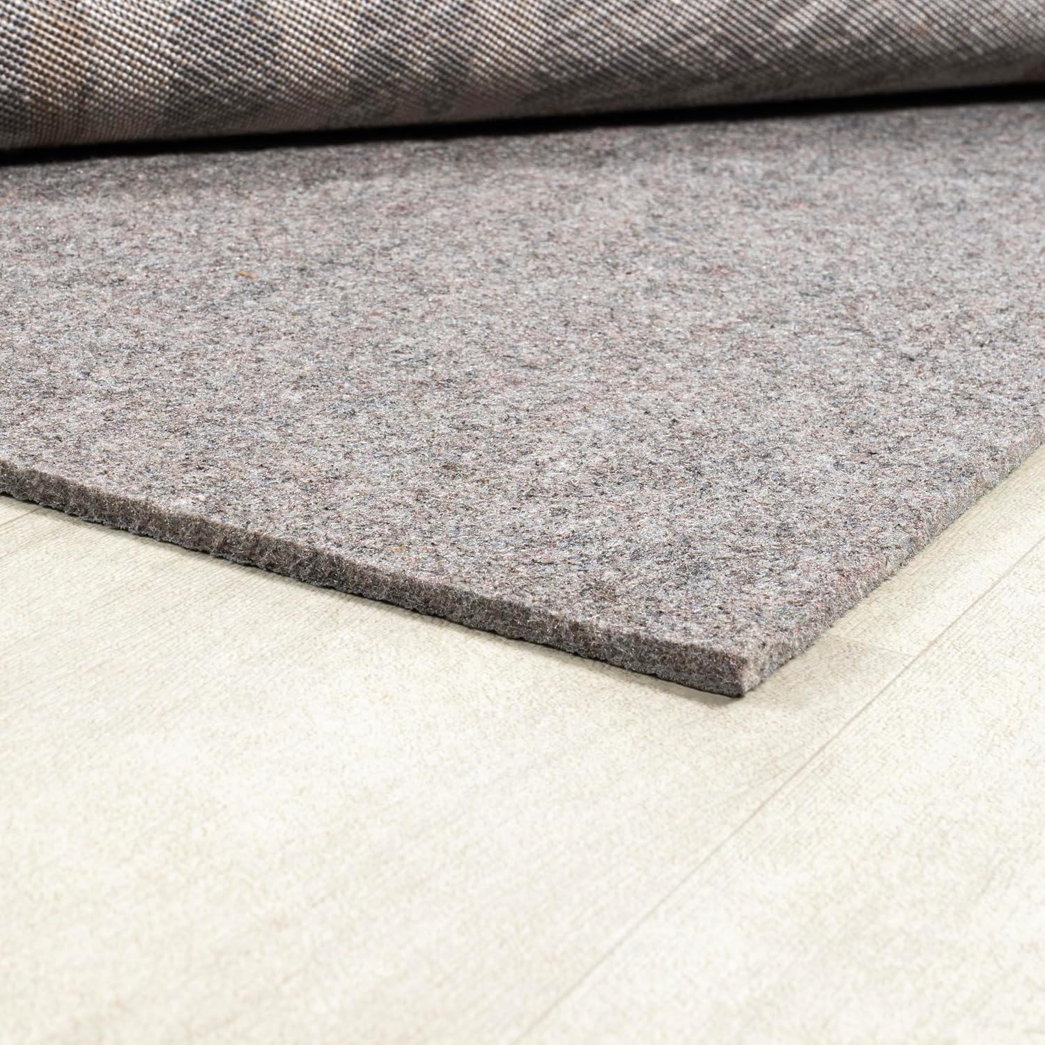 JONATHAN Y PAD300A-210 Comfort Plus 2 ft. x 10 ft. Rug Pad, Solid, Casual, Felt, .25" Thick, for Tile and Hard-Surface Floors, Gray/Brown