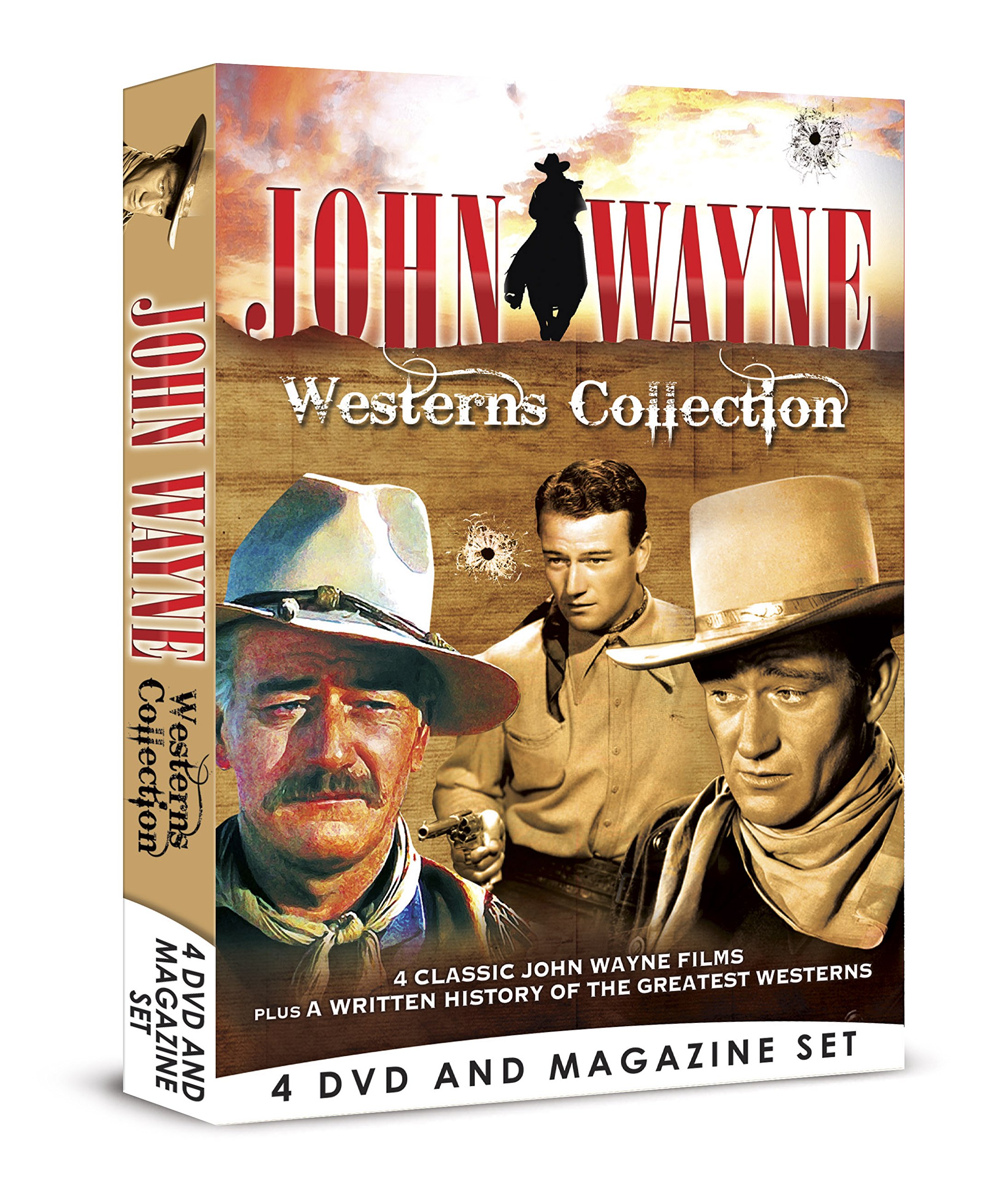 John Wayne Westerns Collection colección de cine del oeste en 4 DVD con libro detallado