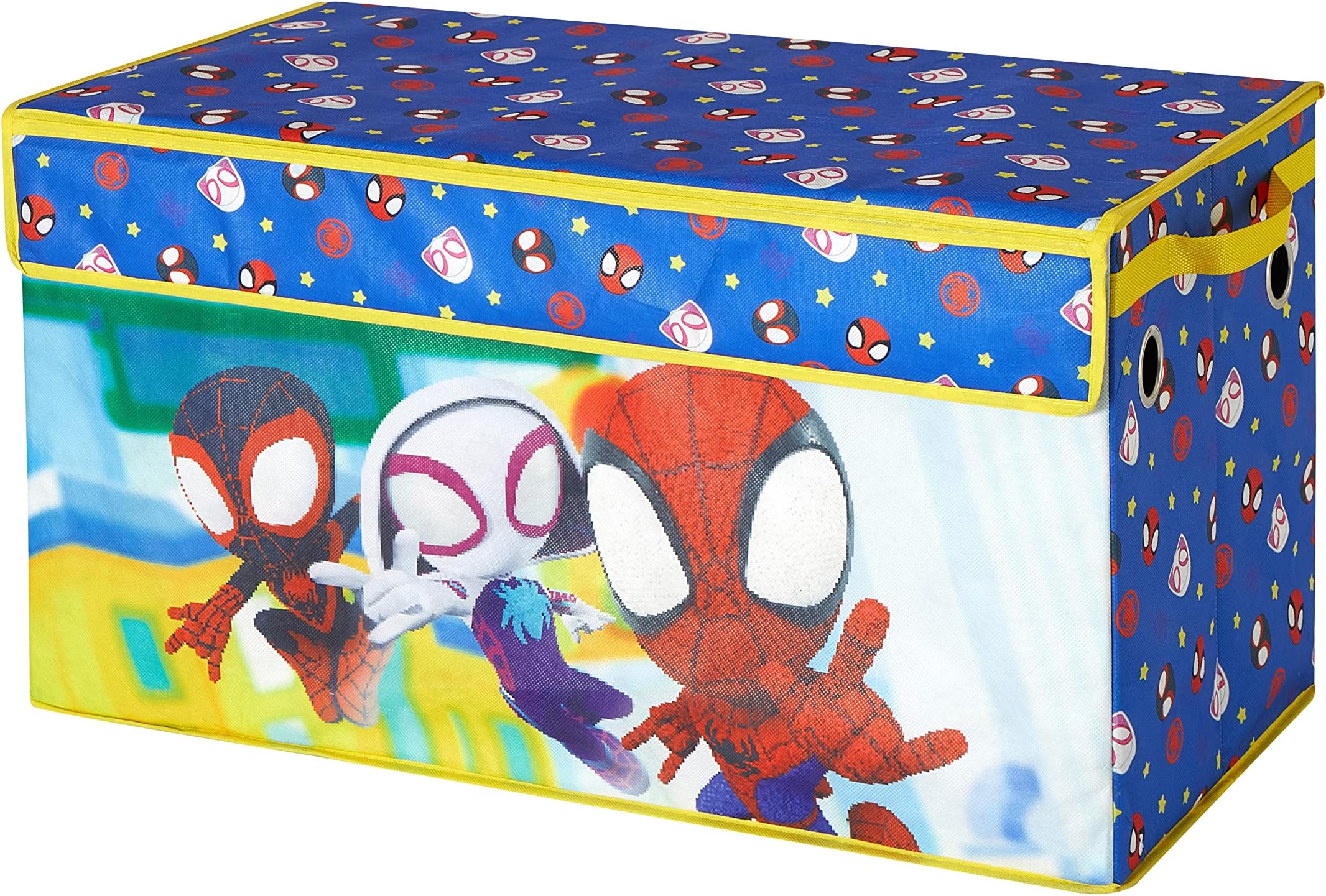 Idea Nuova Marvel Spidey and His Amazing Friends Collapsible Toy Storage Trunk, Durable with Soft Lid, 28.5"x14.5"x16"
