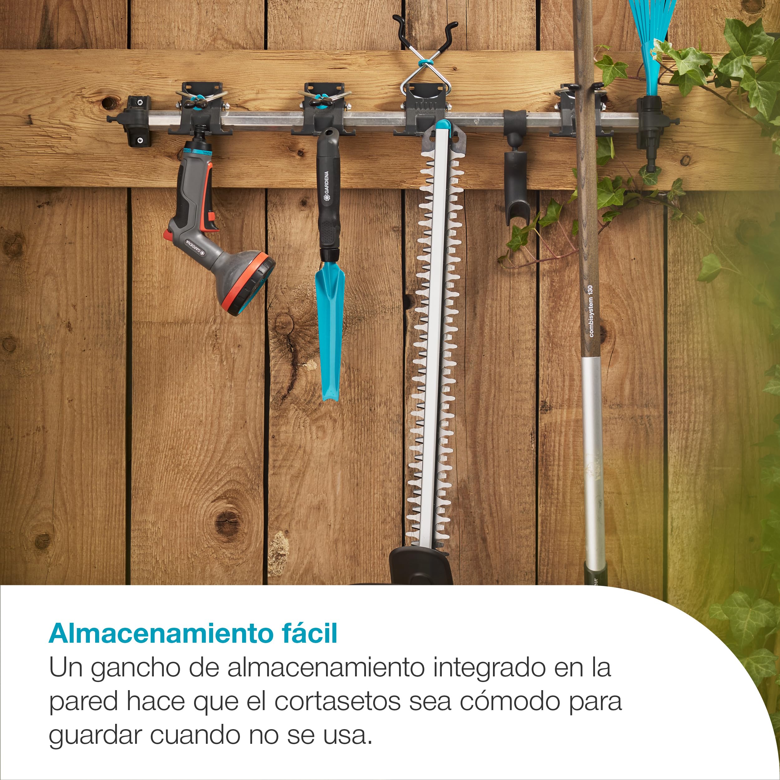 Gardena Cortasetos EasyCut 55/18V Set Listo para Usar: Cuchillas de Doble acción, Protector de Punta de la Cuchilla, Ergonómico, Almacenamiento fácil, Sin Cable (14735-20)