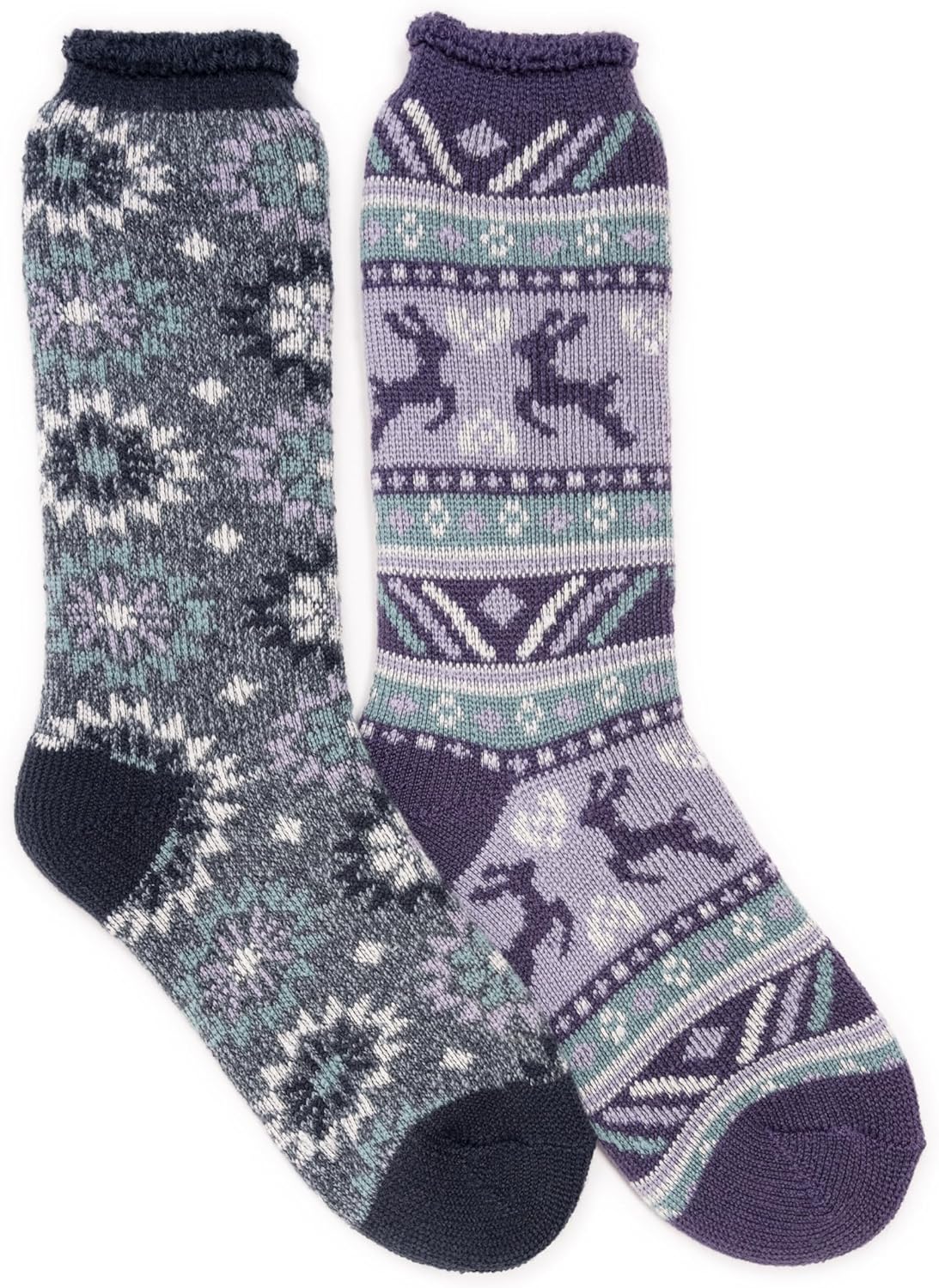 MUK LUKS womens Tall Heat Retainers 2 Pair Pack - Image 2