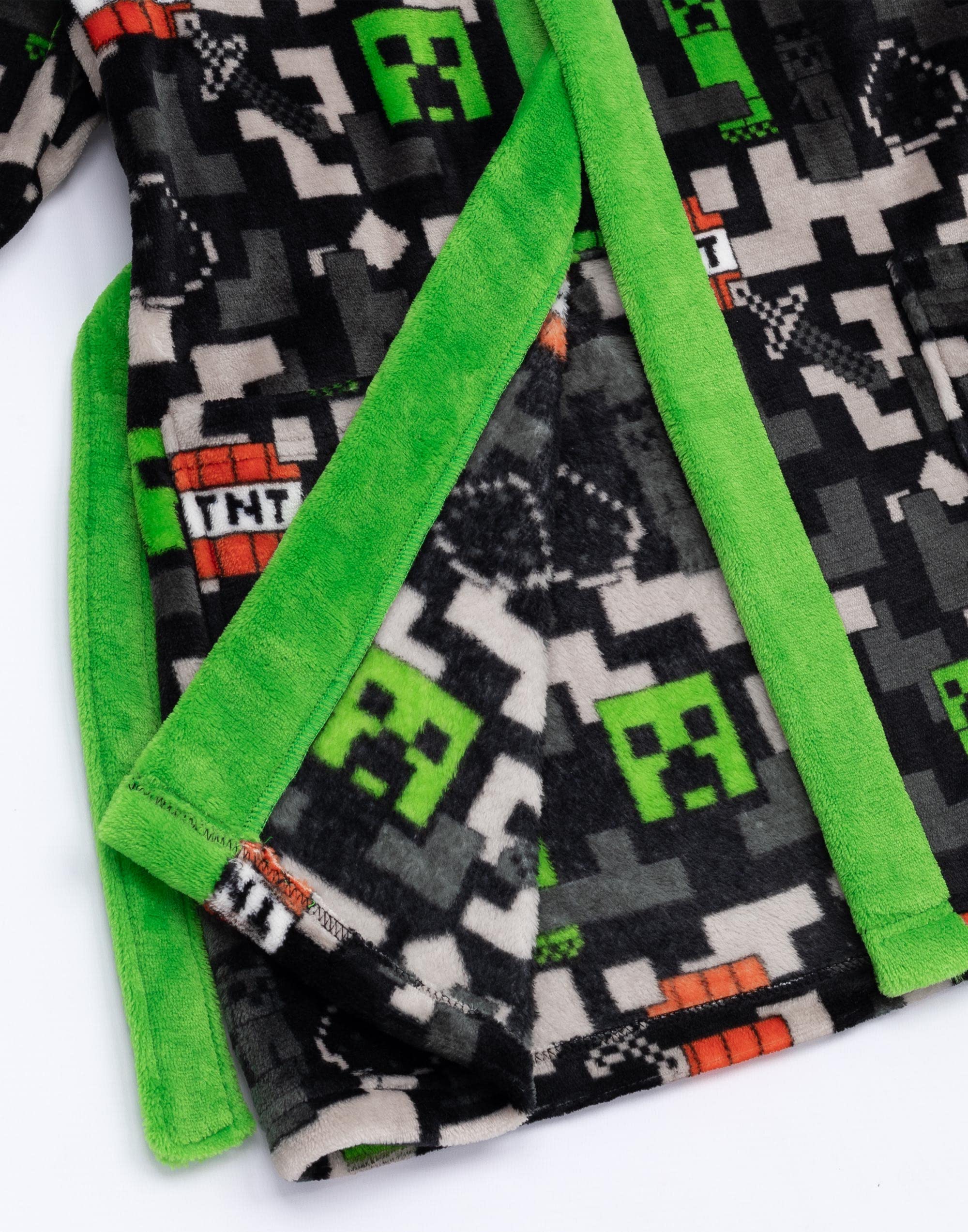 Minecraft Dressing Kleid Kinder Mädchen Jungen Creeper TNT Game PJS Bademantel