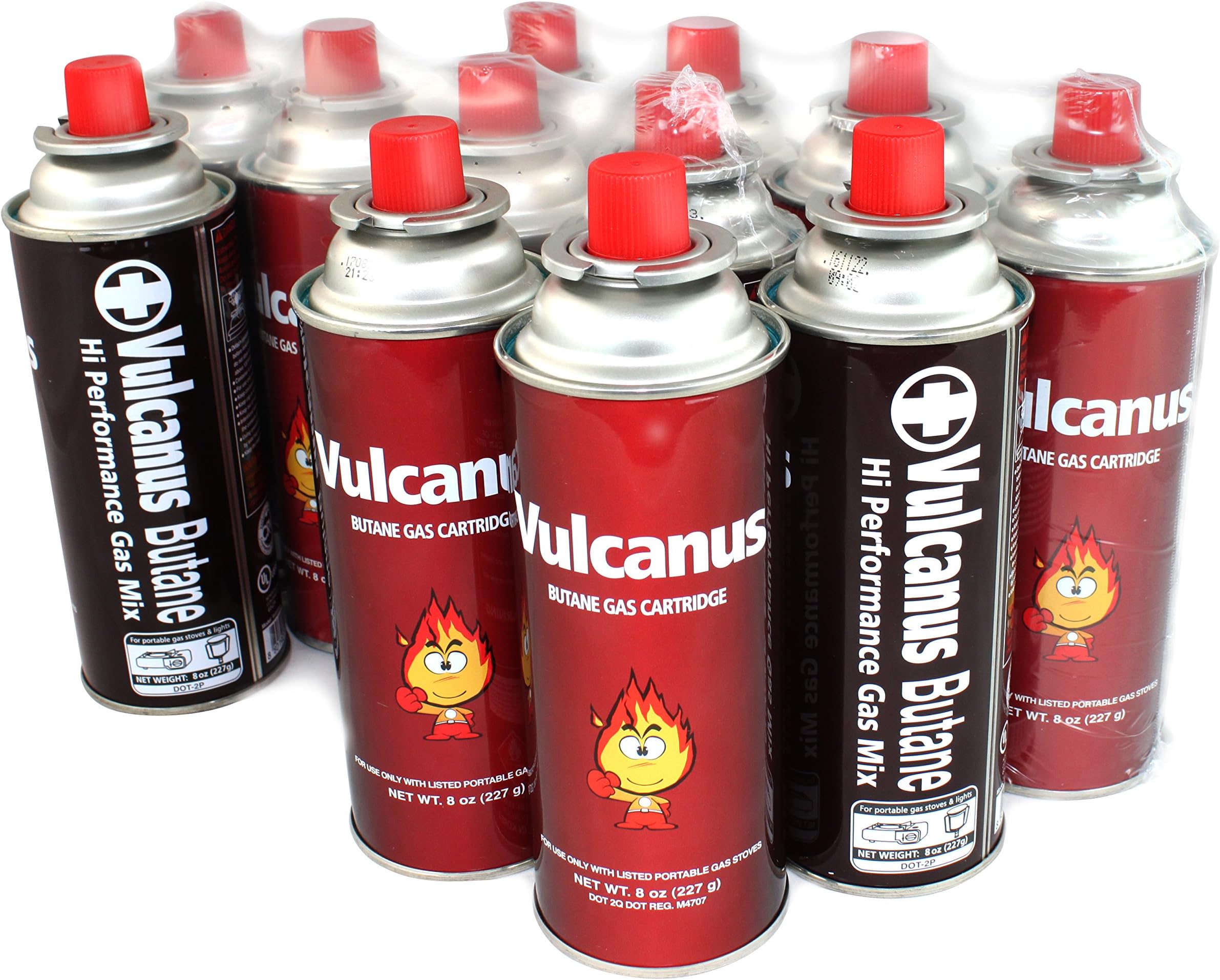 Vulcanus Gas-1 Butane Gas Cartridge Fuel Canister Camping Stoves (12-Pack)