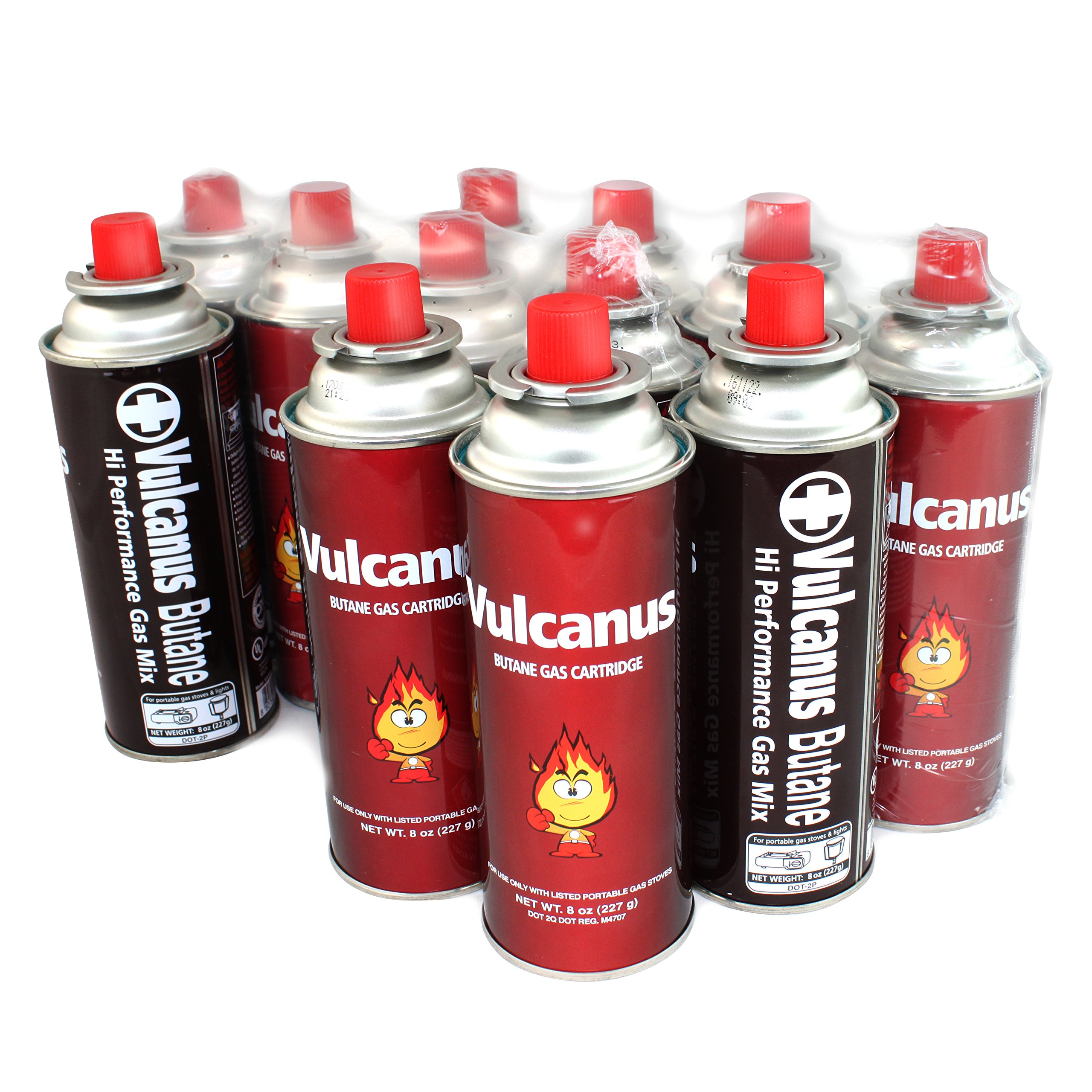 Vulcanus Gas-1 Butane Gas Cartridge Fuel Canister Camping Stoves (12-Pack)