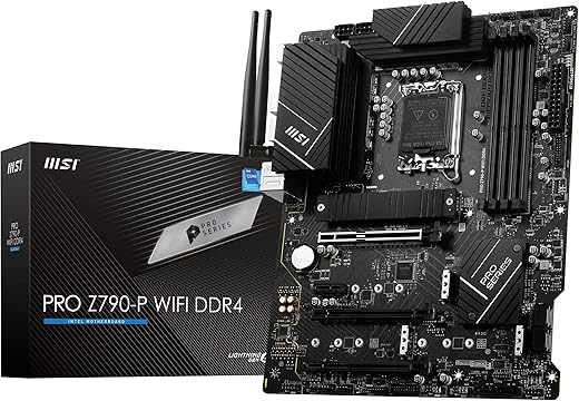 MSI PRO Z790-P WiFi DDR4 Motherboard, ATX – Supports Intel 12th & 13th Gen Core Processors, LGA 1700-55A DrMOS, DDR4 Memory Boost 5333+MHz/OC, PCIe…