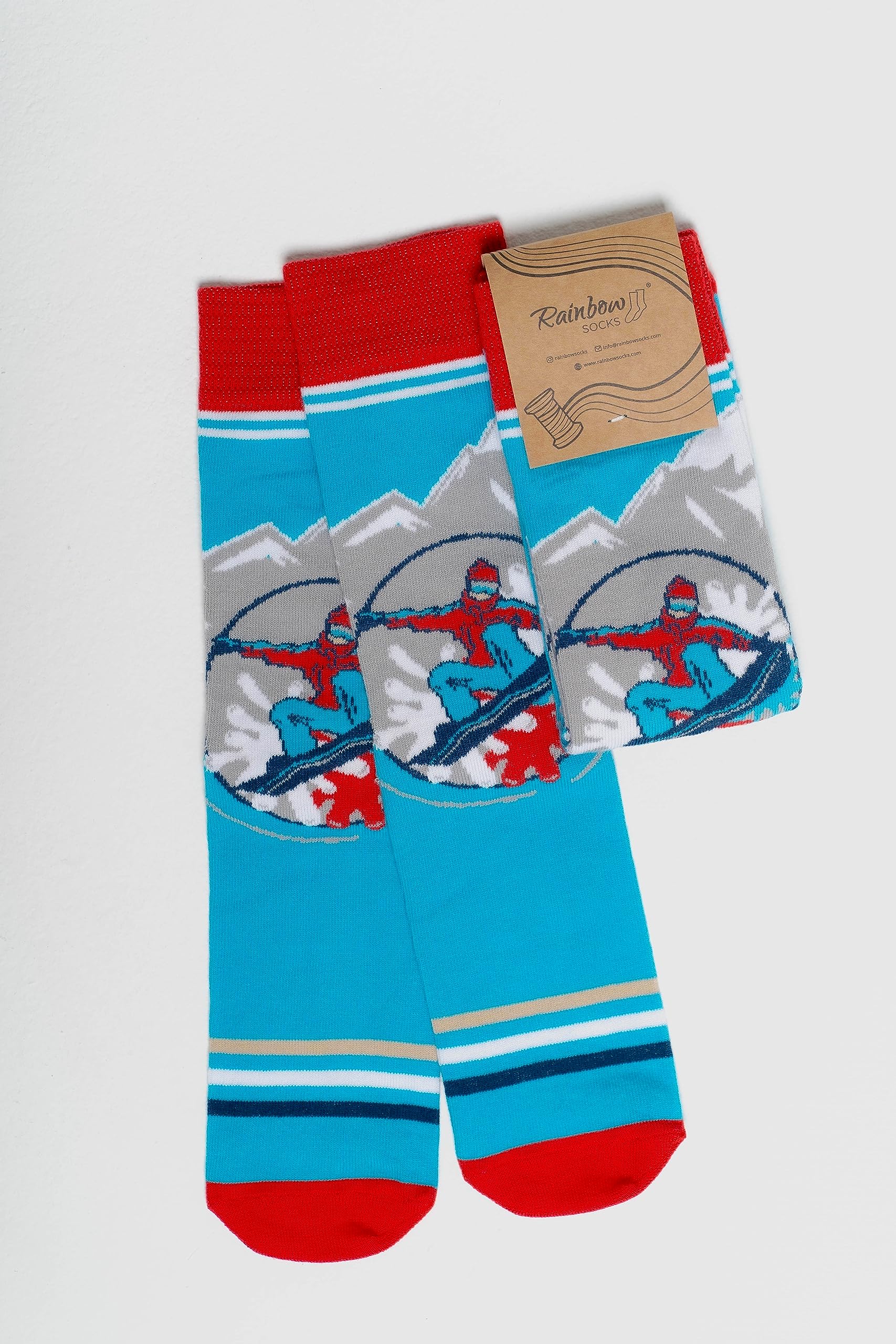 Rainbow Socks - Femme Homme drôle Chaussettes - Chaussettes d'hiver - 1 paire