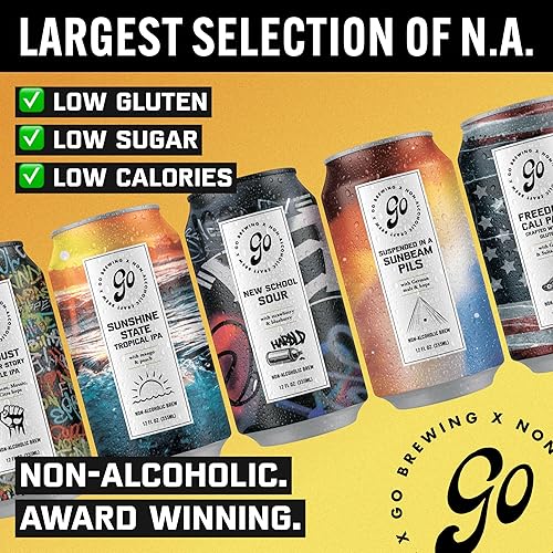 Miniatura 7 de Go Brewing - Pack Mixto de 12 IPA - Cerveza Sin Alcohol - Refrescante Elaboración en Pequeñas Tandas - Baja en Calorías - Incluye Prophets Hazy IPA
