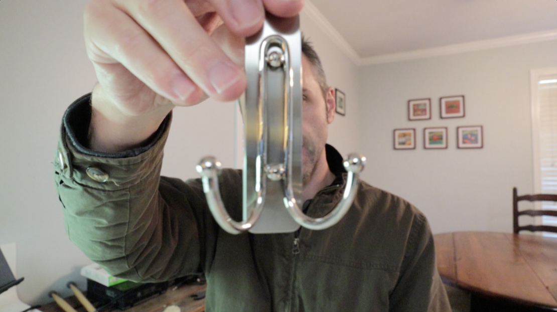 Command Hooks: Large Satin Nickel Double Bath Hook