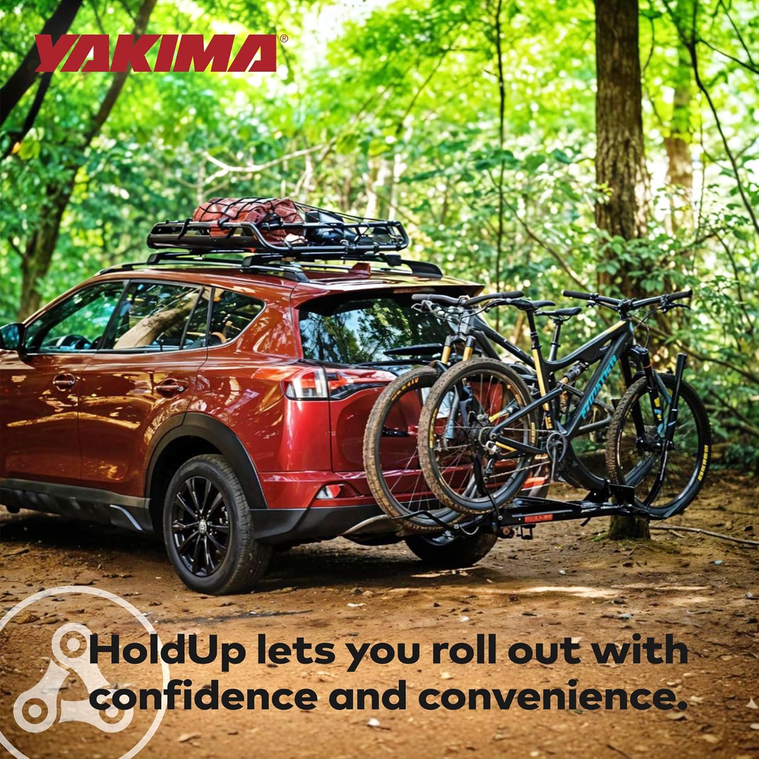 YAKIMA, HoldUp Hitch Mount Tray Bike Rack