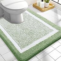 Vista 122 de OLANLY Alfombras de baño 30x20, tapete de baño de microfibra extra suave y absorbente, antideslizante, lavable a máquina, secado rápido, alfombra