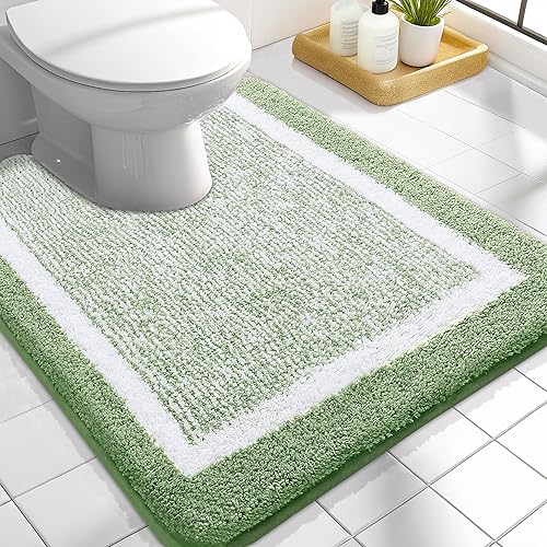 Miniatura 88 de OLANLY - Alfombras de baño de 30x20, tapete de baño extra suave y absorbente de microfibra, antideslizante, lavable a máquina, secado rápido, Azul
