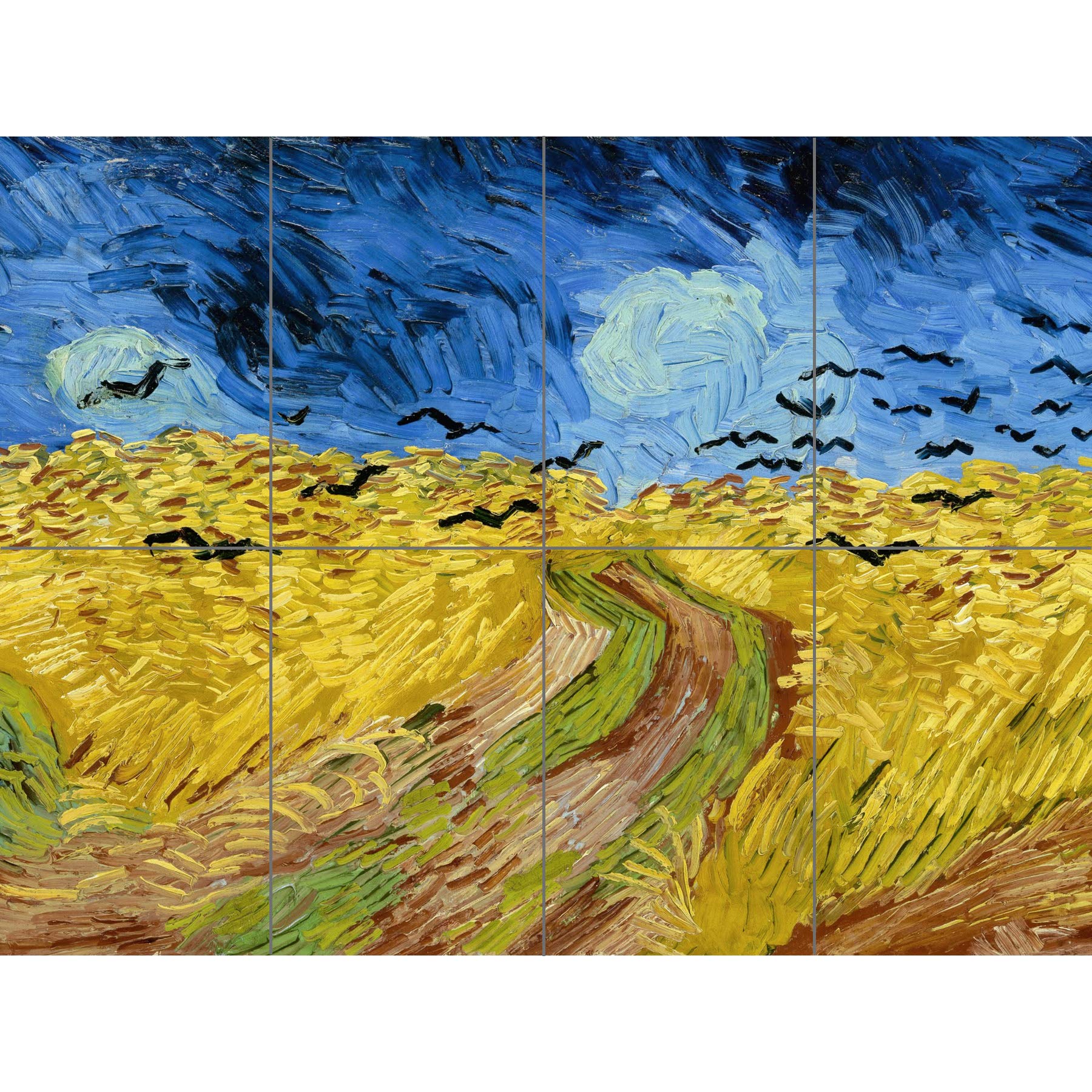 Artery8 Van Gogh Wheatfield With Crows Painting XL Giant Panel Poster (8 Sections)