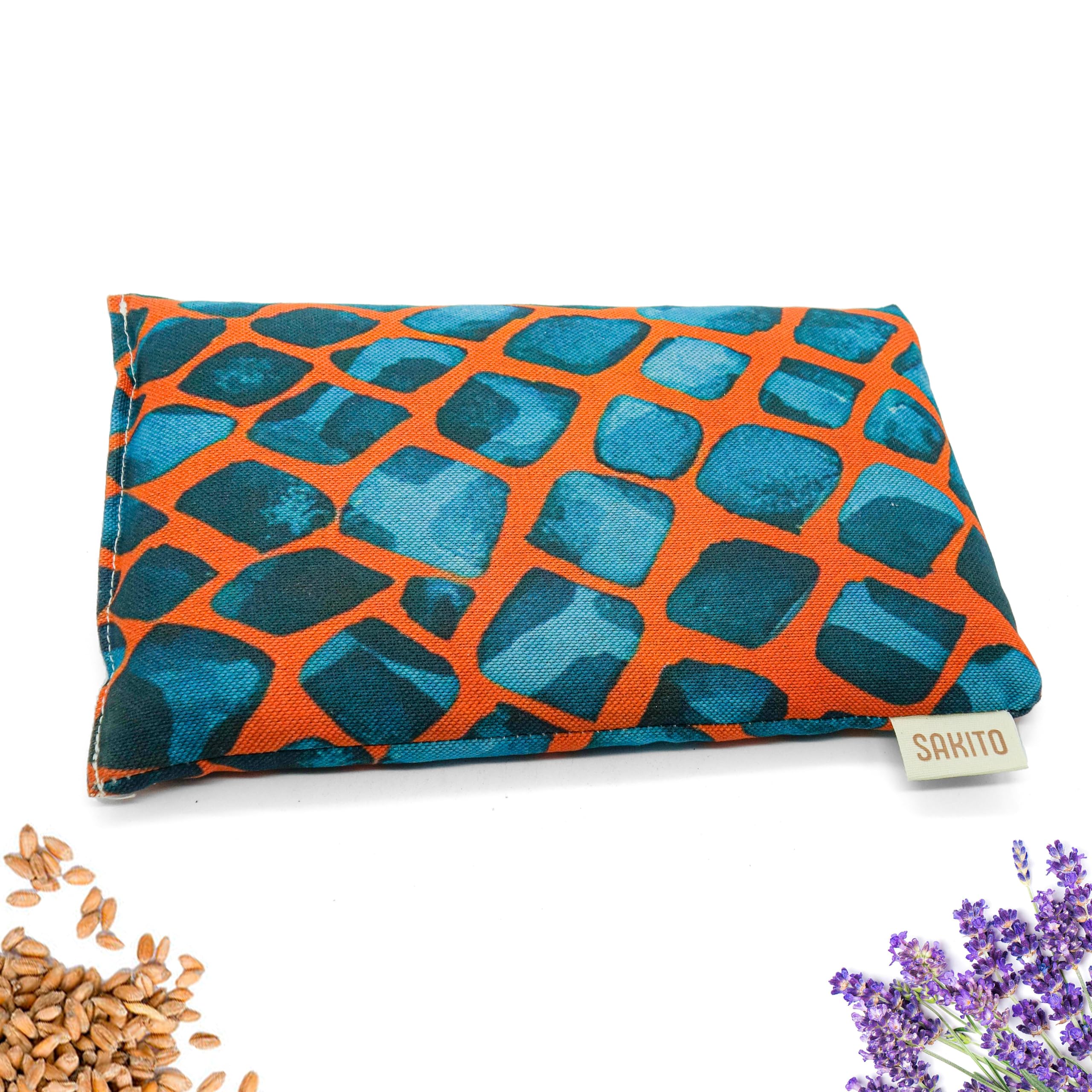 Saco Semillas Microondas (25x15 cm) - Cojin Térmico Natural para Cervicales, Uso en Calor o Frio - Muy Duradero con Tela de Primera Calidad - Aroma a Lavanda (Escamas, 25 x 15 cm)