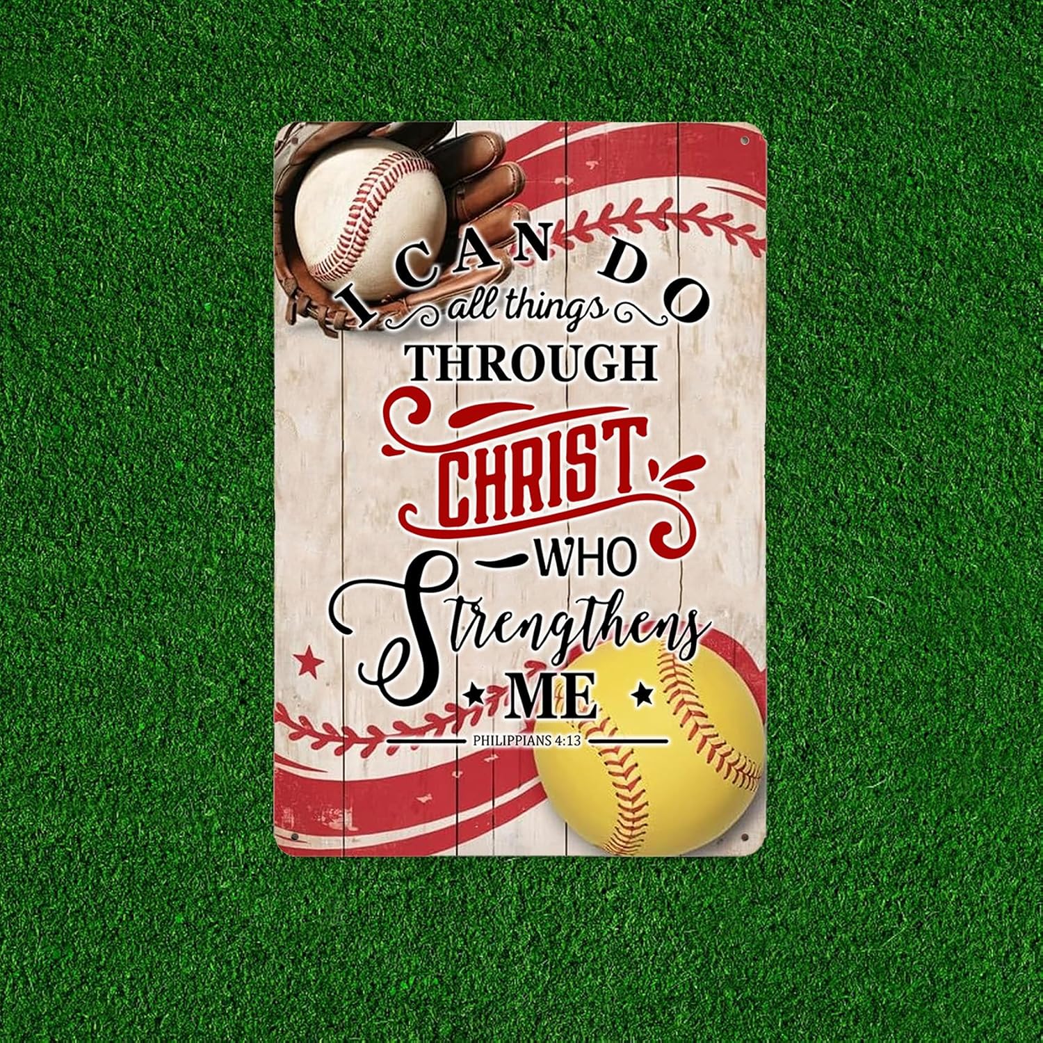 Baseball Tin Signs Room Decor Metal Signs Funny Tin Signs vintage Tin Signs for Baseball Gifts for Boys Wall Art Decor(8×12 inch) image 3