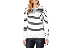 Women's Comfortable French Terry Fleece Crewneck Sweatshirt