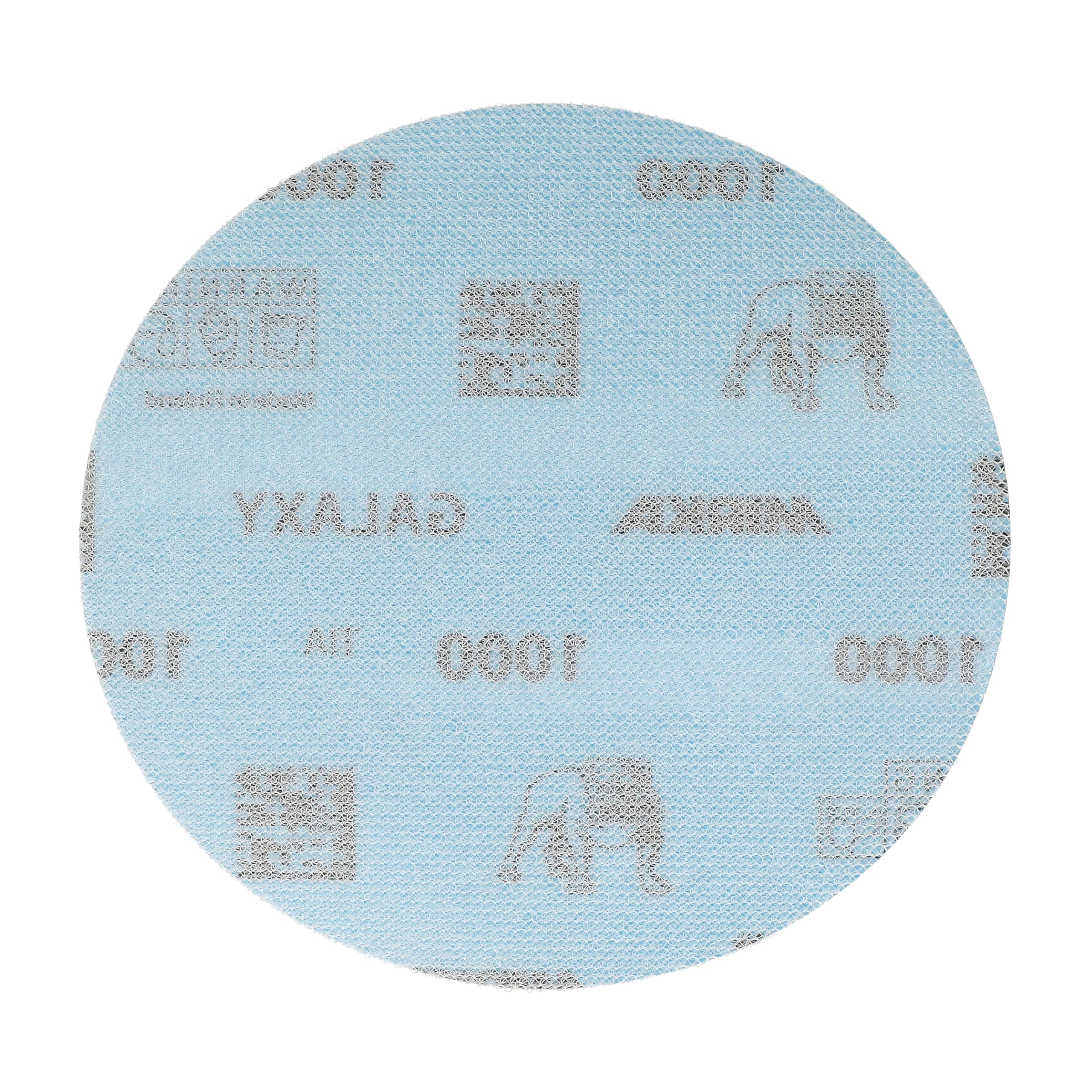 Mirka GalaxySandpaper - Papel de lija de 5 pulgadas (125 mm), grano 1000, 50 discos/paquete, gancho y bucle, abrasivo de alta calidad para resina epoxi, madera, metal, sin obstrucciones, tecnología de