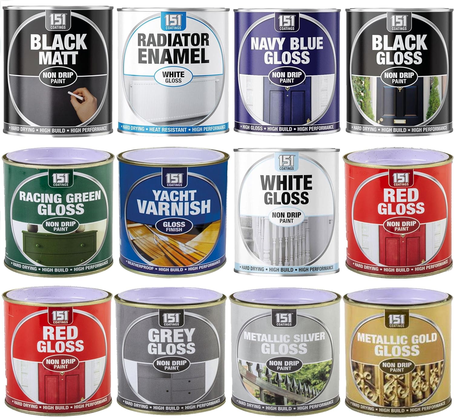 300ml Non Drip Paint Tin Exterior Interior Hard Drying