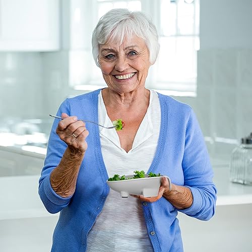 Miniatura 5 de Plato adaptable con asa  Cuenco de melamina antideslizante para adultos discapacitados, platos con una sola mano para ancianos con temblor, artritis