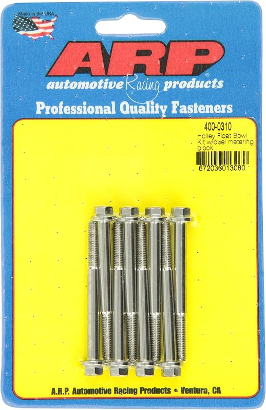 Kit de parafusos da cuba de combustível do carburador Holley ARP 4000310 – 4 unidades