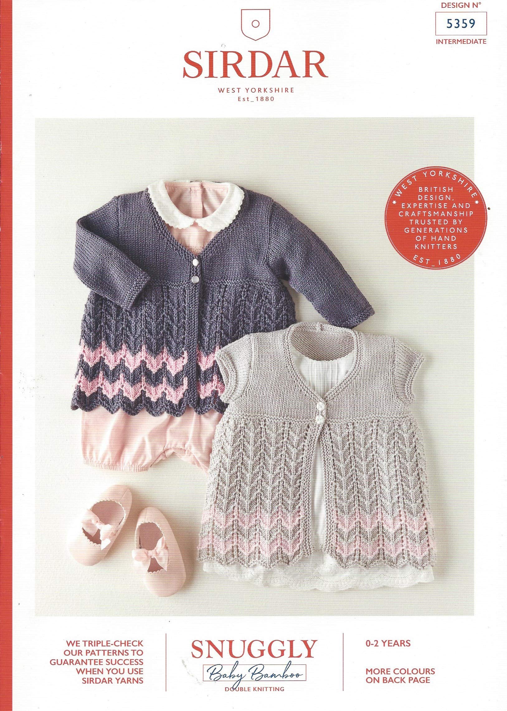 Sirdar Snuggly Baby Bamboo Dk Knitting Pattern - 5359 Coats
