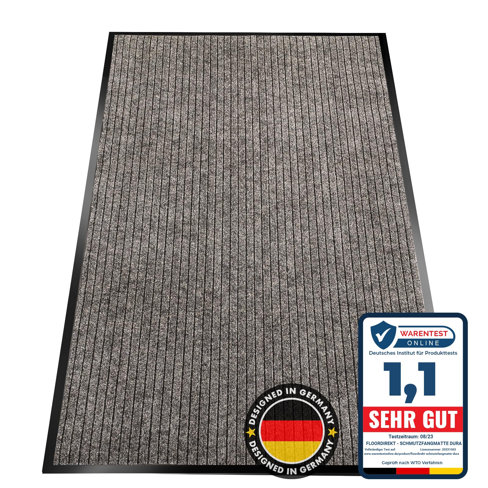KARAT Tapis anti-salissure Dura, 150 x 180 cm, Beige, paillasson avec dos antidérapant, tapis de porte pour l'entrée, paillasson
