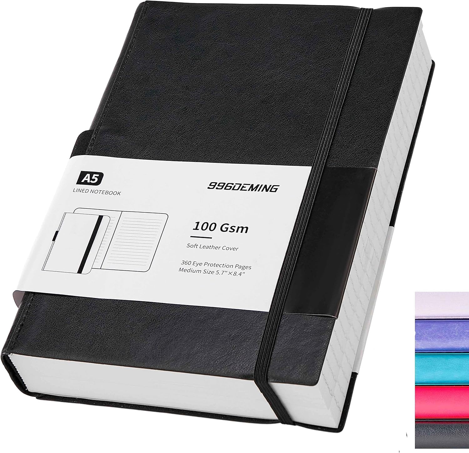996DEMING Lined Journals Notebook for Writing Women 360