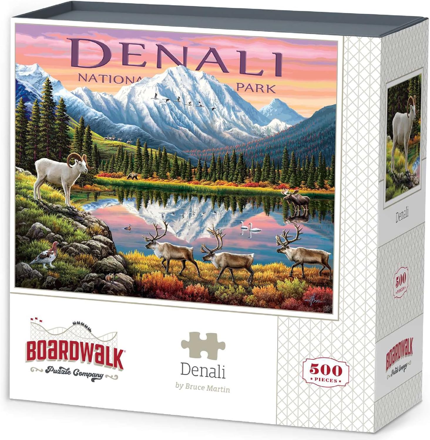 Boardwalk Puzzles Denali National Park - 500 Piece Jigsaw Puzzle for Adults, Made in USA