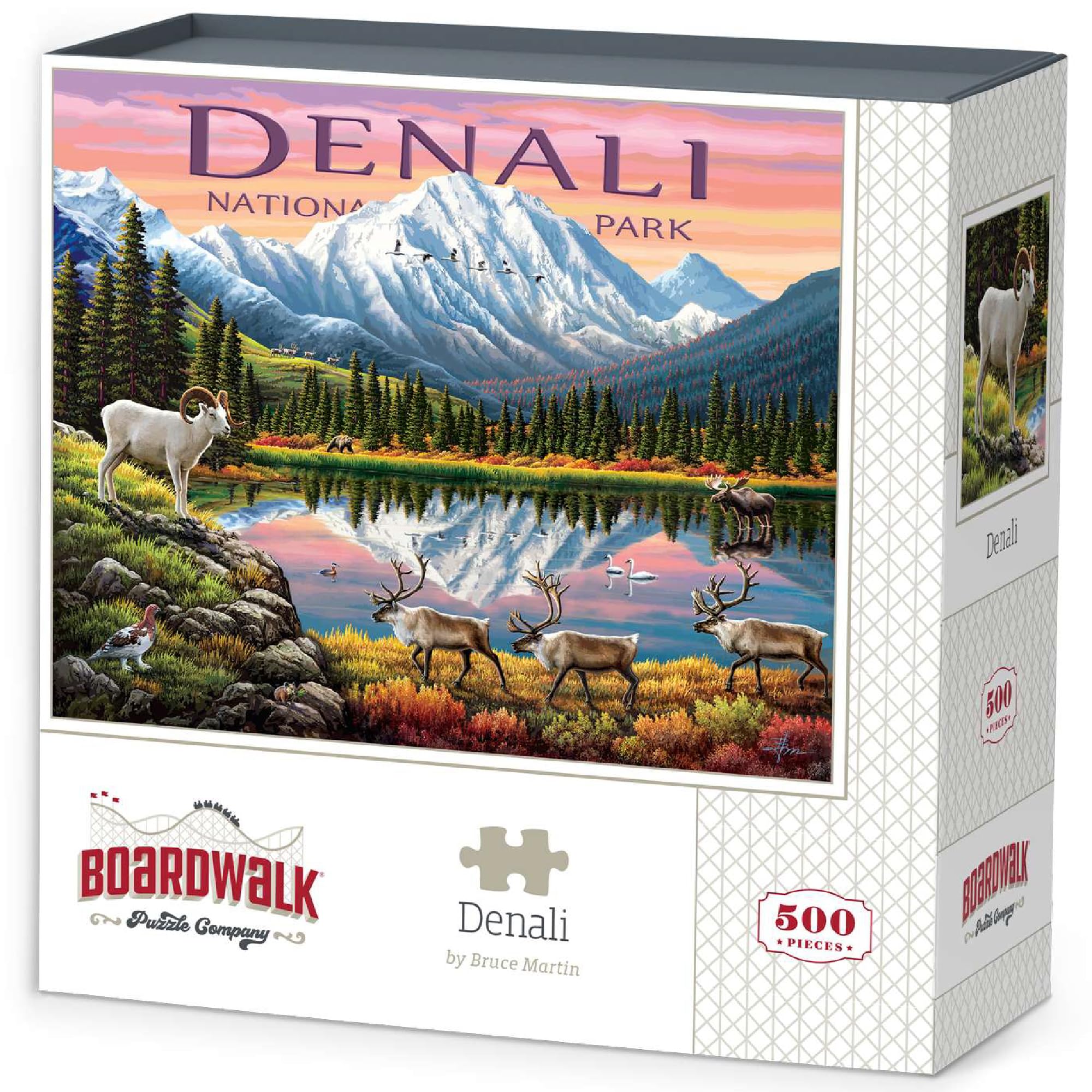 Boardwalk Puzzles Denali National Park - 500 Piece Jigsaw Puzzle for Adults, Made in USA