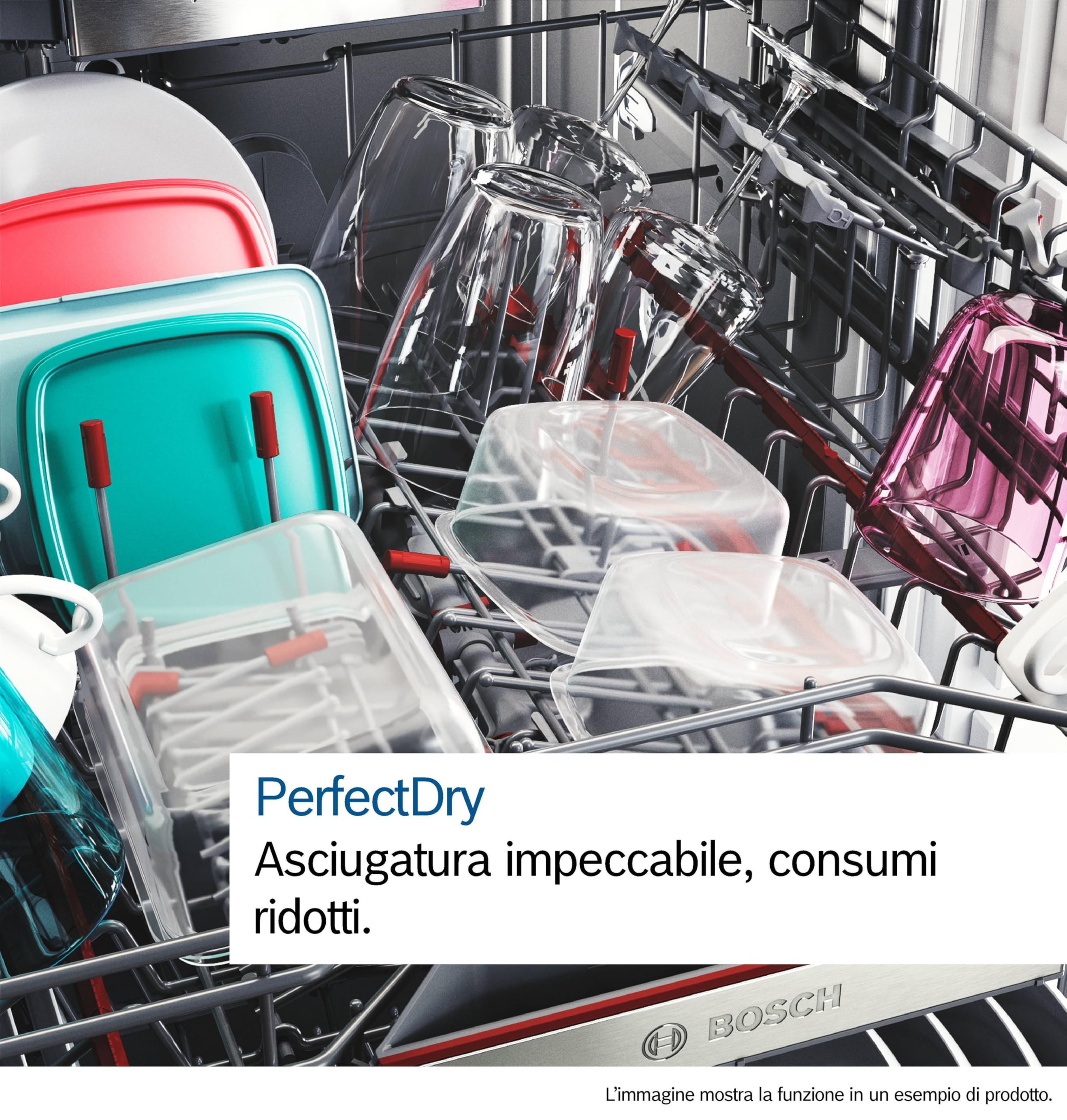 Bosch SMV6YCX02E Serie 6, Lavastoviglie Smart da incasso a scomparsa totale, Cestelli adattabili, Asciugatura con Zeolite, Indicatore lavaggio a pavimento, Acciaio a ridotte emissioni, 60 cm.
