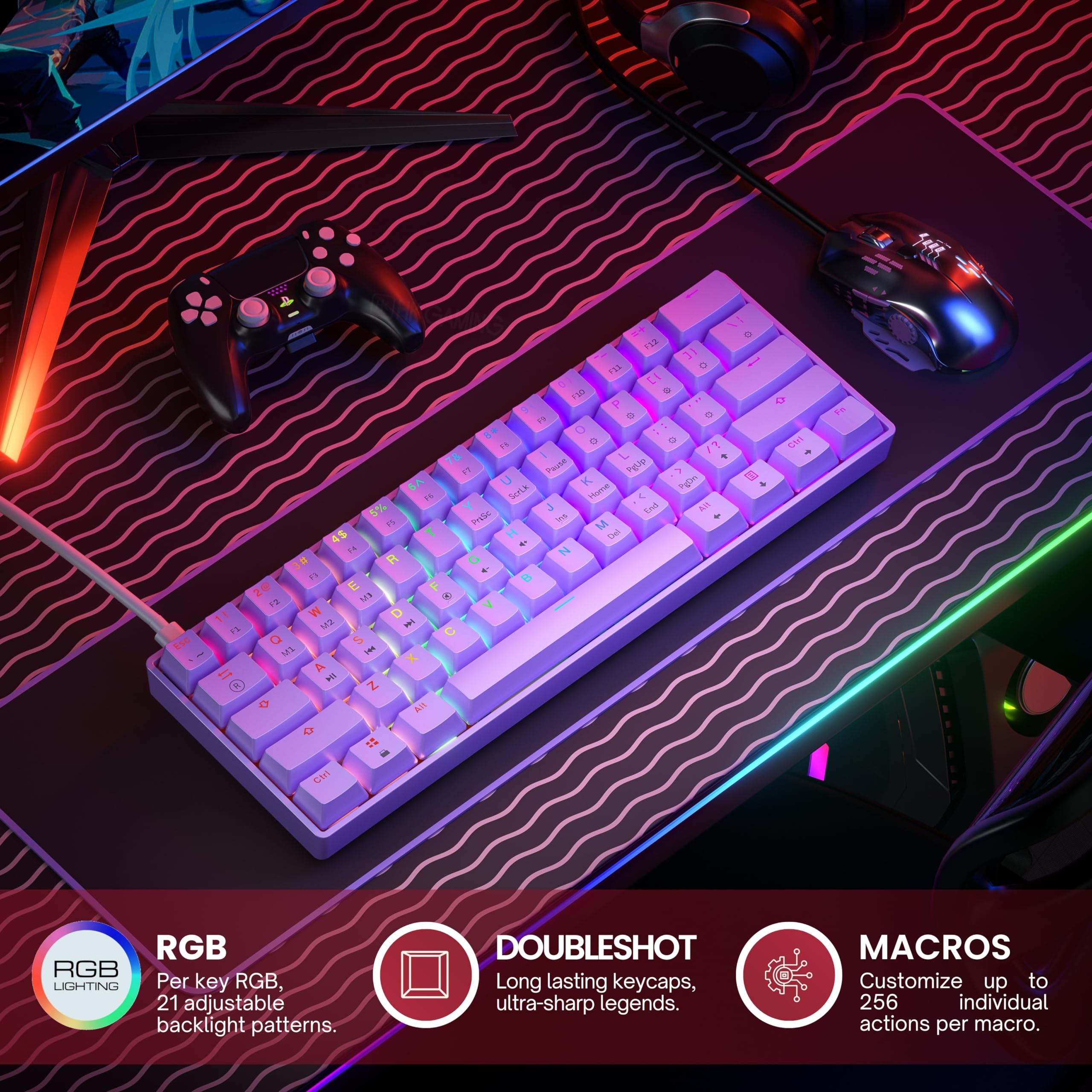 GLIDic
GLIDiC TW-9000/メタリックブラック Amazon.com: GK61 Mechanical Gaming Keyboard - 61 Keys Multi Color