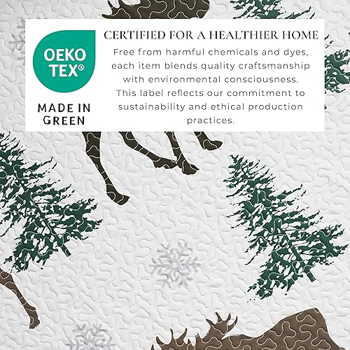 Miniatura 3 de Great Bay Home Lodge - Colcha de tamaño King con 2 fundas de almohada. Juego de edredón reversible de 3 piezas para todas las estaciones, juego de