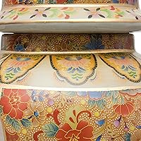 Vista 5 de Red Lantern Tarro de templo de porcelana de caballo en prado de 18" Caballo vibrante