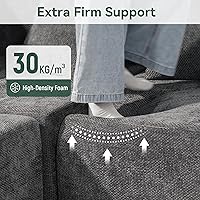 Vista 8 de Sofá Modular Seccional Nube para Sala de Estar - Juego de Sofás de Chenilla Convertible de 4 Plazas de 130'' con Otomana, Sofás de Compresión sin