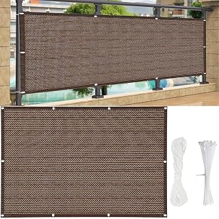 Valla de privacidad de 50 x 100 cm, resistente al viento, con bridas para patios, color azul