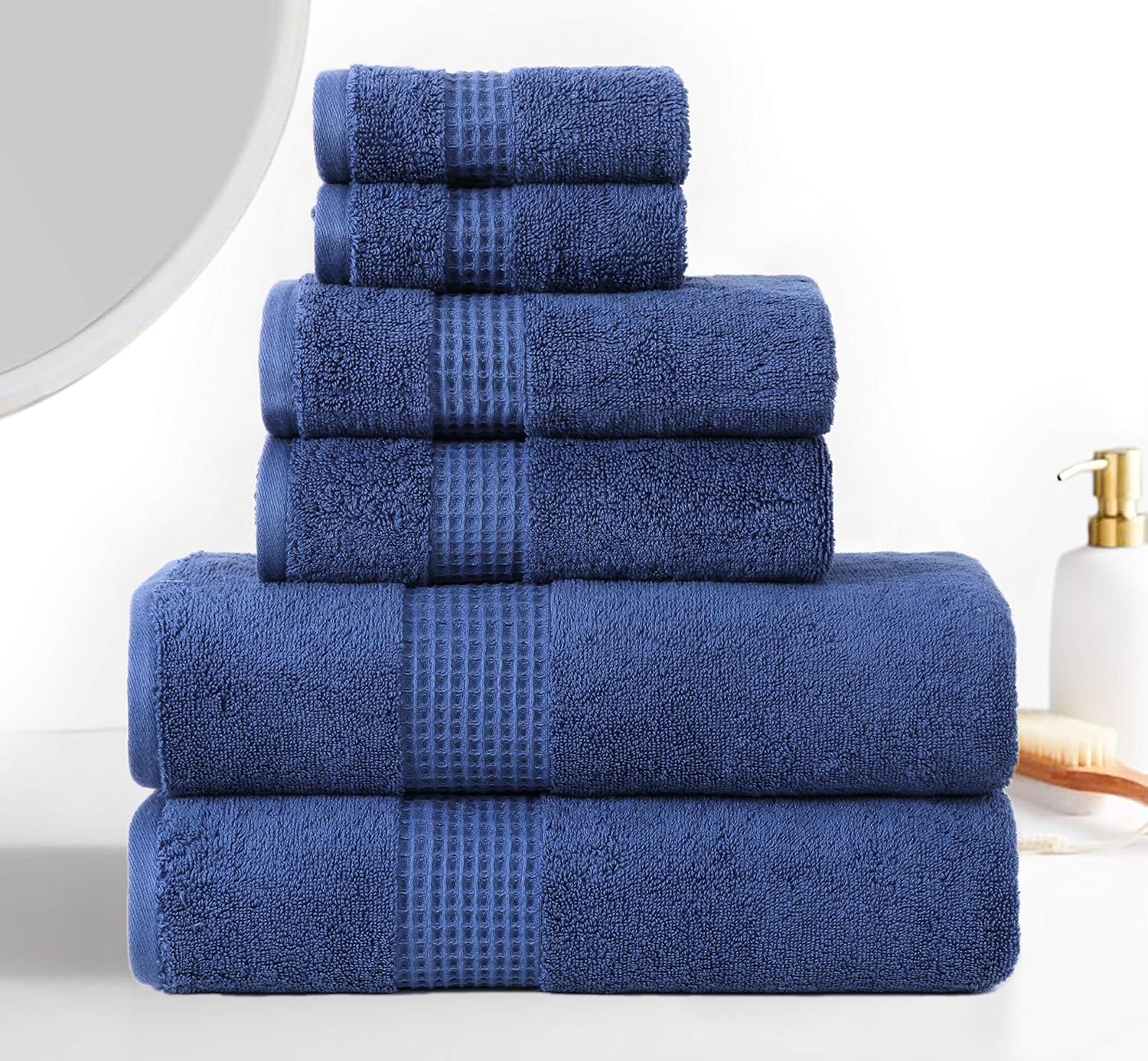 Bath Towel 650 GSM 6pc Set Includes 2 Bath Towels 2 Hand
