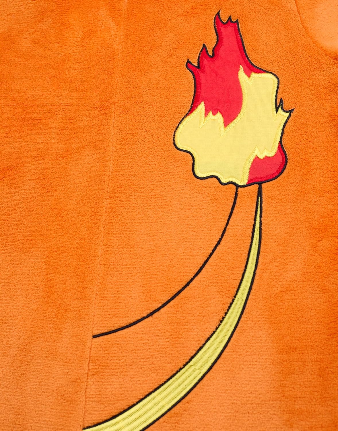 Pokemon Charmander Kids Onesie | Childrens Charmander Character Graphic Print Hooded Sleepsuit in Orange - Image 7