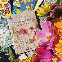 Vista 8 de Bentley Pollinator Mix - Pre-Filled, Non-GMO, Non-Coated Butterfly Packets - 25 Annual Wildflower Seeds - Perfect Eco-Friendly Gift