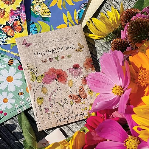Miniatura 8 de Bentley Pollinator Mix - Pre-Filled, Non-GMO, Non-Coated Butterfly Packets - 25 Annual Wildflower Seeds - Perfect Eco-Friendly Gift