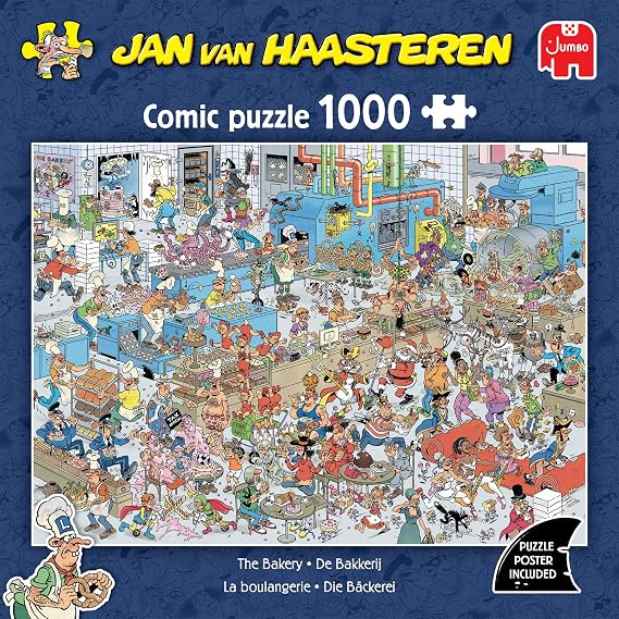 Jan Van Haasteren - JVH - La Boulangerie - The Bakery - Adult Jigsaw Puzzle - Funny - 100% Recycled Cardboard - 1000 Pieces Jumbo