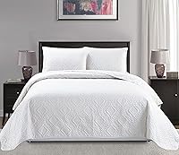 Vista 9 de Mk Collection Colcha King/California King Tamaño Extra Grande 118"x106" 3 Piezas Diamante Cubrecama Relieve Sólido Marrón/Chocolate Nuevo