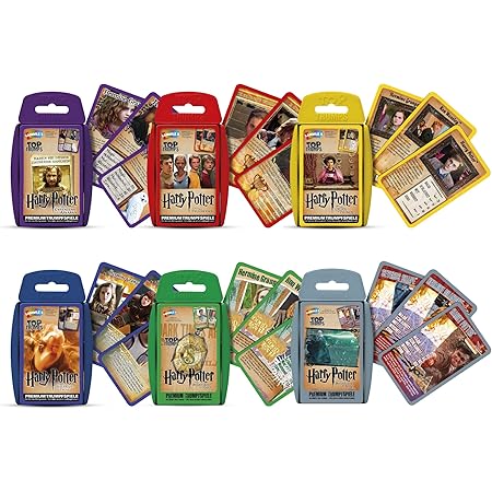 Winning Moves 6 Harry Potter Top Trumps Kartenspiele Quartettspiele deutsch Gefangene von Askaban, Feuerkelch, Orden des Phönix, Halbblutprinz, Heiligtümer des Todes Teil 1 und 2