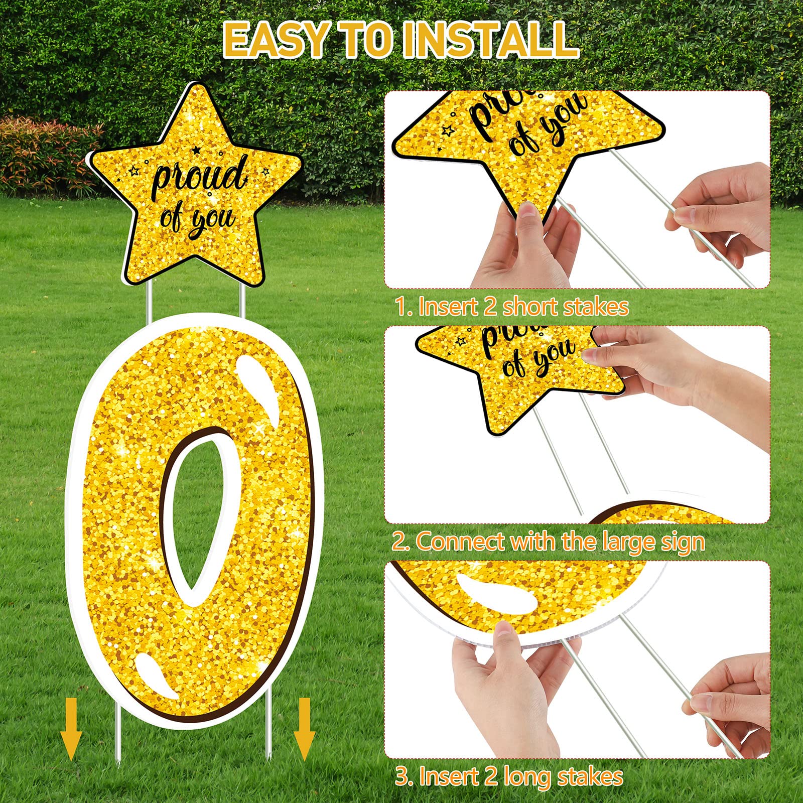 Snapklik.com : Durony 17 Pieces 2024 Congrats Grad Lawn Yard Decor ...