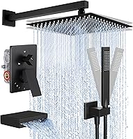 Vista 17 de KES XB6305F18-CH - Sistema de ducha cromado con juego de grifo de ducha y bañera con boquilla de tina, juego de grifo de ducha de 10 pulgadas