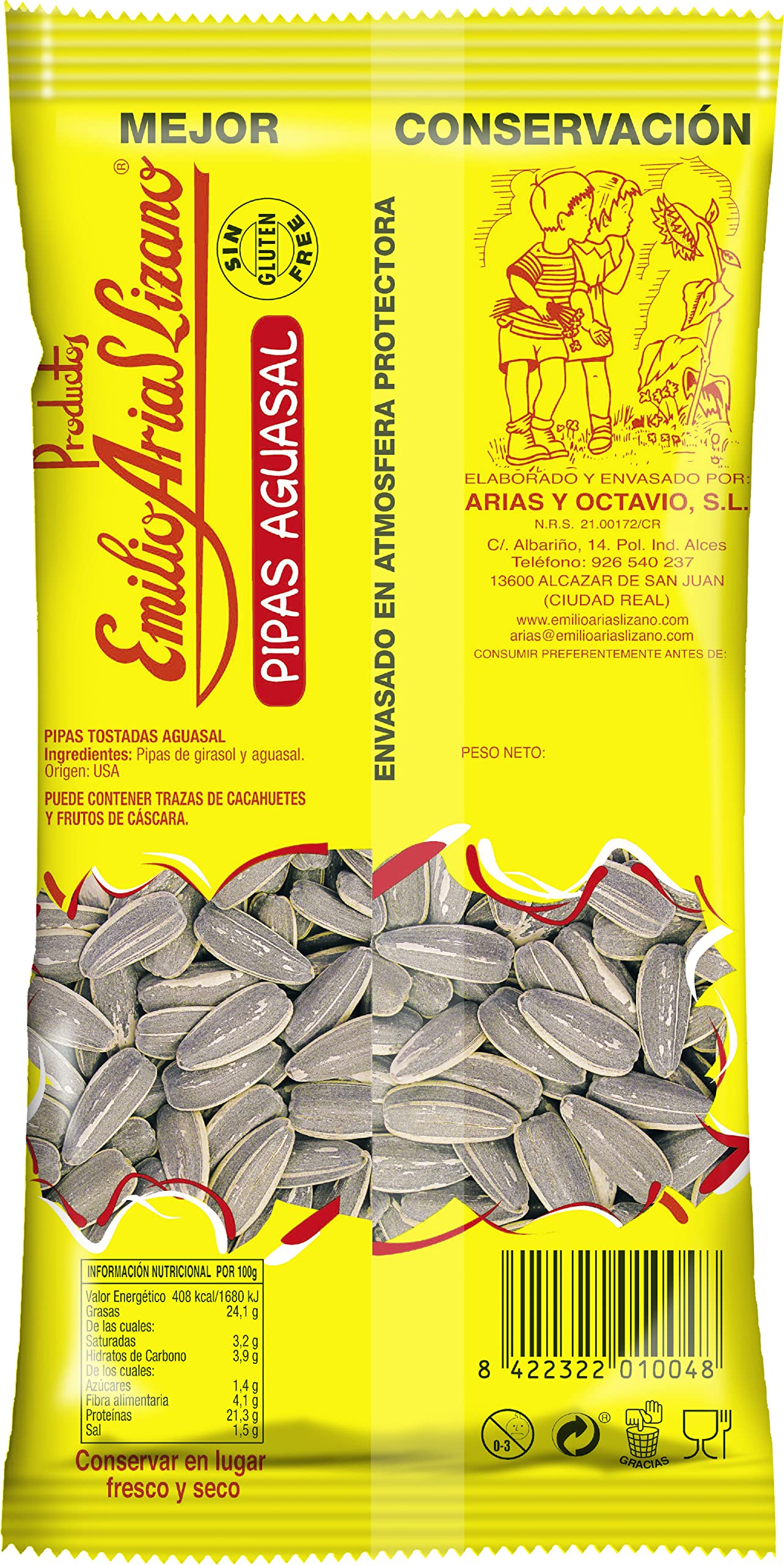 EMILIO ARIAS LIZANO PIPAS AGUASAL 150g