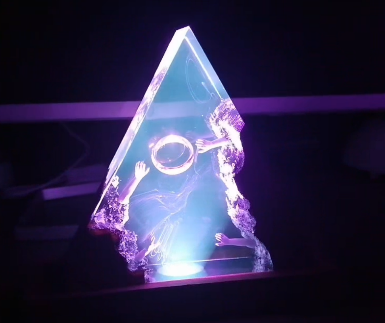 DDXXZHU Resin Wooden Night Light,Custom Resin Lamp,Handmade Multi