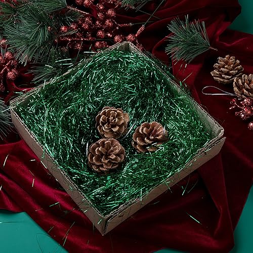 Vista 12 de Sfcddtlg 12000 hebras de carámbanos de Navidad de oropel de oropel plateado láser de papel de aluminio con flecos, árbol de Navidad, oropel Laser