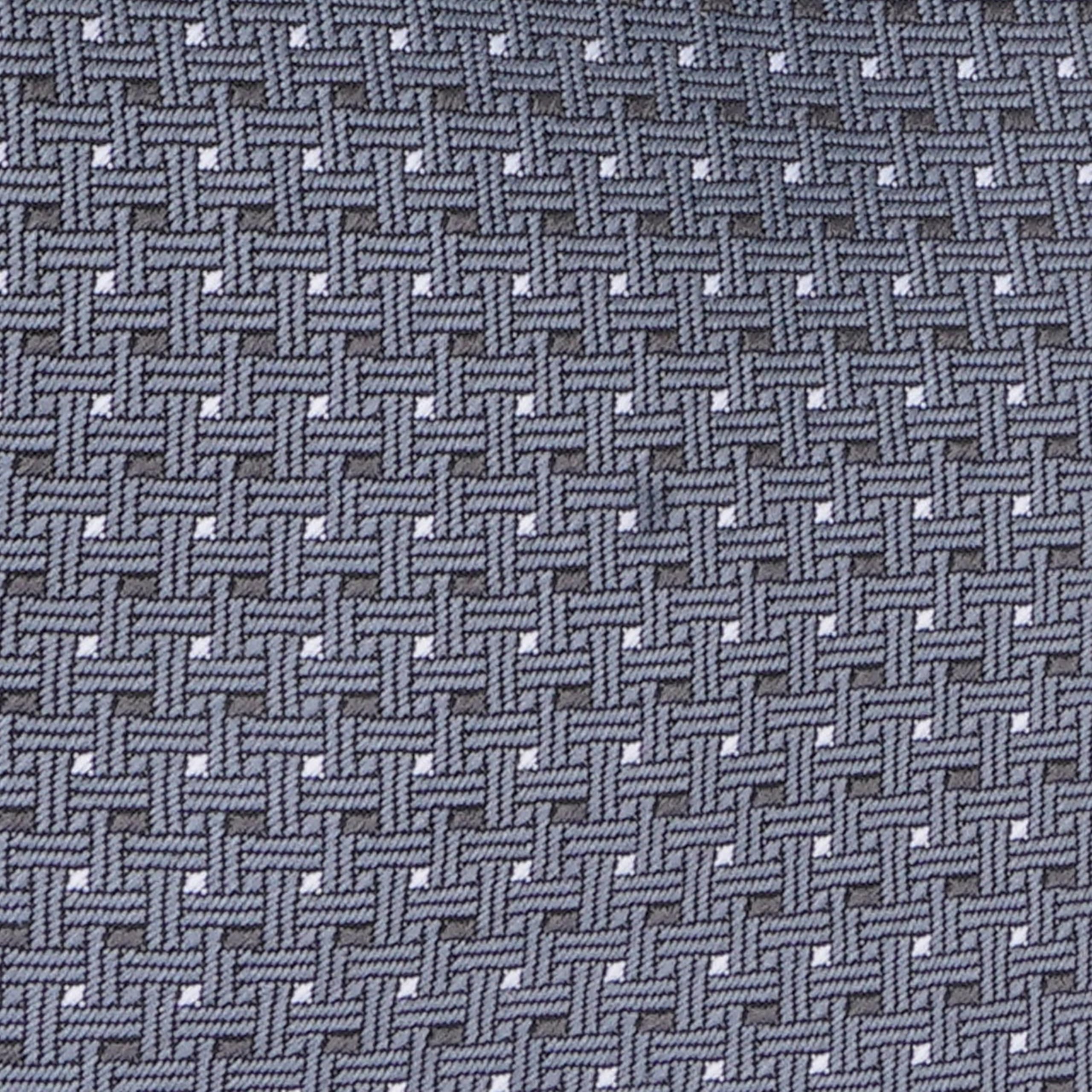 Calixto Mens Micro Self, Necktie Gift Set Formal Tie (Pack of 1) (Grey Dotted) - Image 3 thumbnail