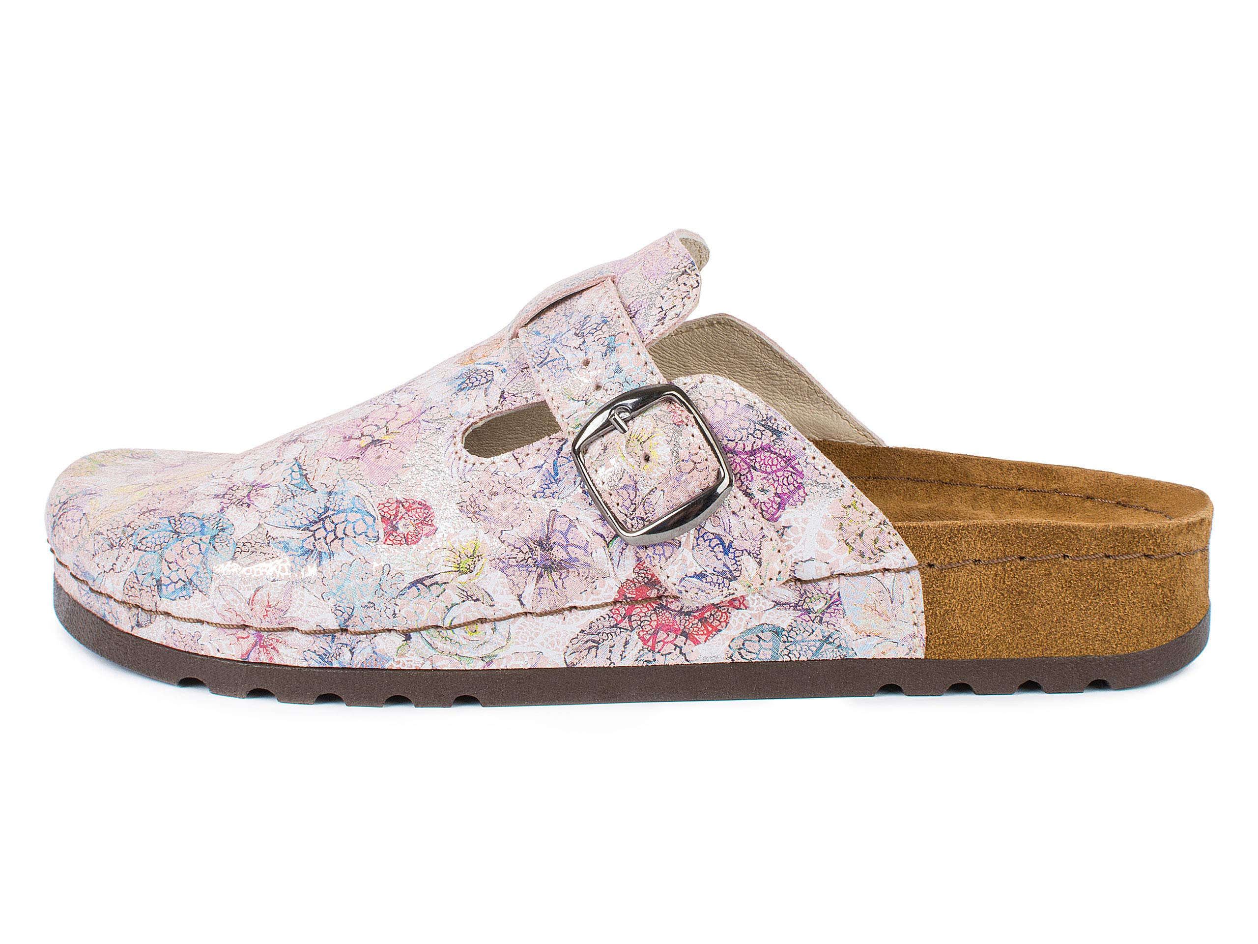 Jürgen Hirsch Sabots pour femme Ergo 05 en cuir avec semelle intérieure profonde et talonnette anti-chocs